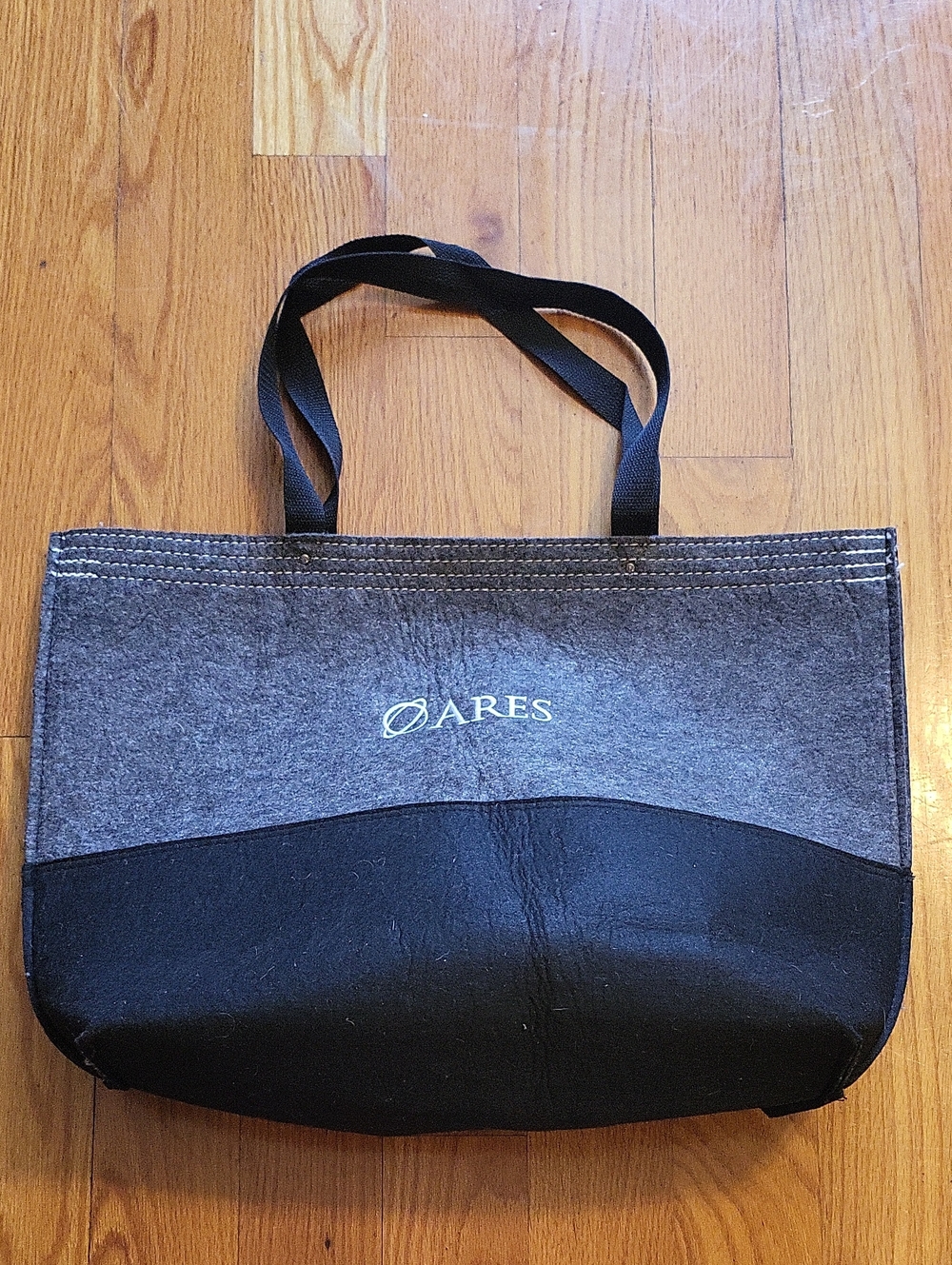 Two-Tone Gray & Black Tote Bag
